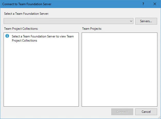 Connect to Team Foundation Server