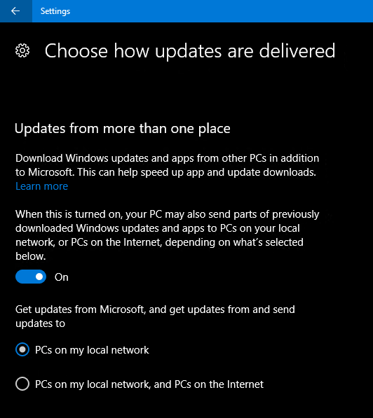 Windows 10 and Updates