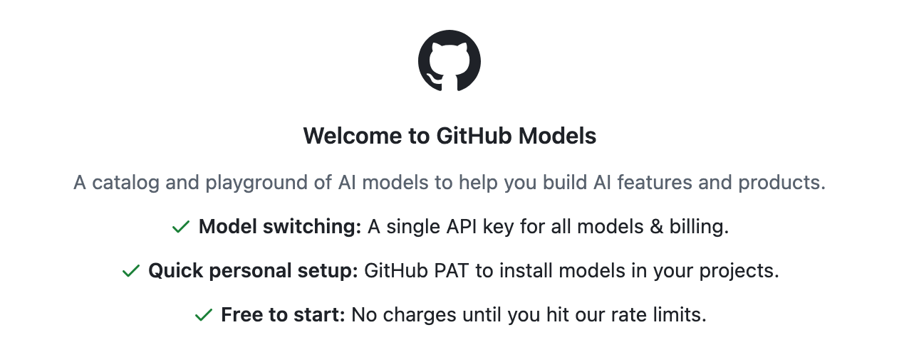 GitHub Models--An AI-infused Developer Experience